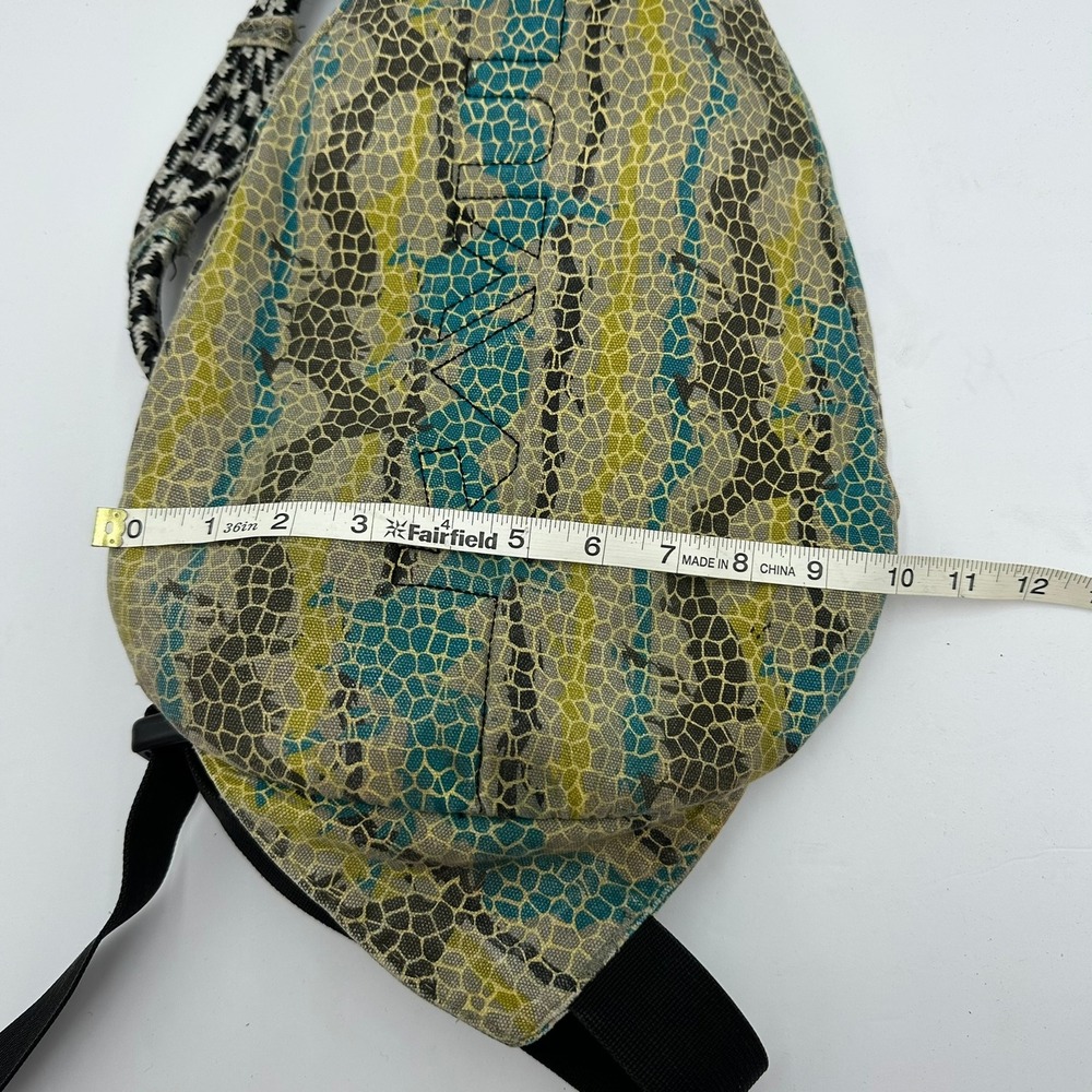 KAVU Rope Sling Bag Crossbody Backpack Snakeskin Print Canvas Outdoor Utility - Picture 3 of 5